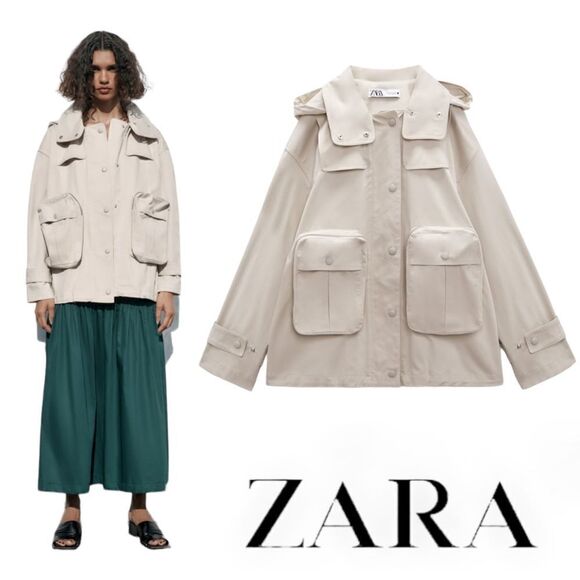 Zara Jackets & Blazers - ZARA | Ice | POCKET PARKA LIMITED EDITION